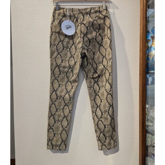NWT  PRINCESS POLLY Kiesha snakeskin skinny ankle high rise pants   Sz 2 - Picture 10 of 11